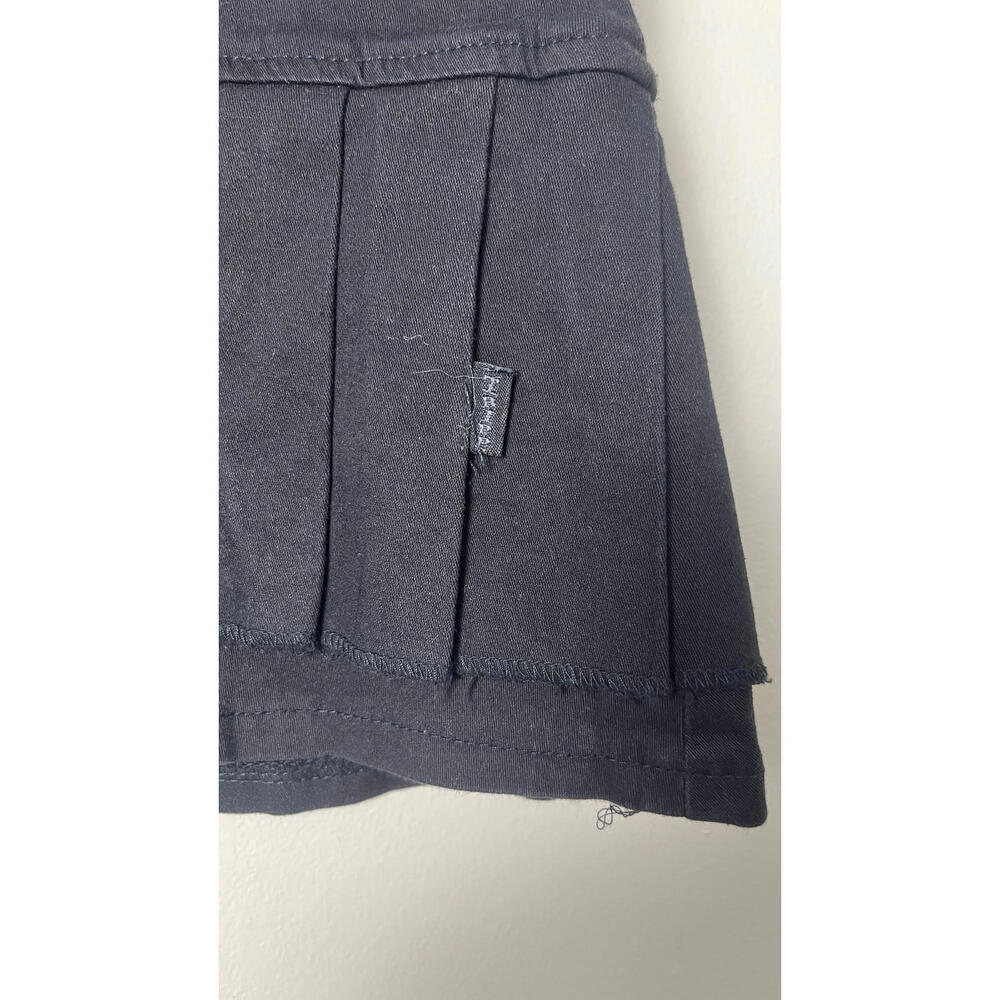 VTG TRIPP NYC Black Pinstripe Mini Skirt Pleats Micro GOTH Y2K Emo  M - Picture 4 of 5